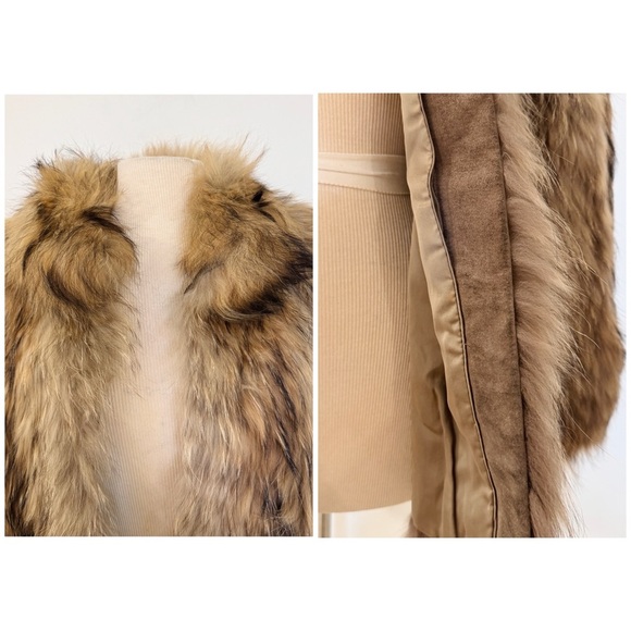 Vintage luxurious Genuine Fur Coat in shades of brown tan and cream - Picture 15 of 15